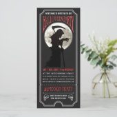 Halloween Party Ticket Invitation Kaart (Staand voorkant)