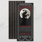 Halloween Party Ticket Invitation Kaart (Voorkant / Achterkant)