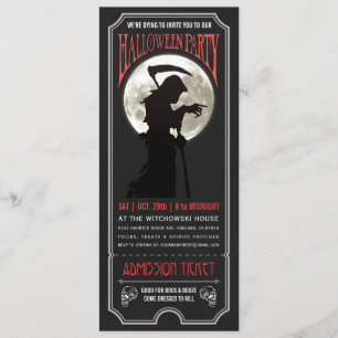 Halloween Party Ticket Invitation Kaart