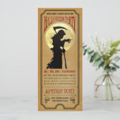 Halloween Party Ticket Invitation Kaart (Staand voorkant)