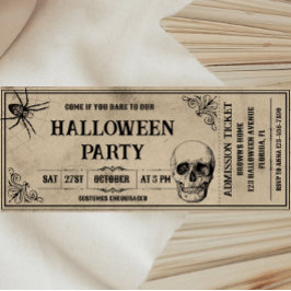Halloween Party Ticket Uitnodiging