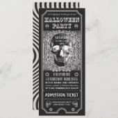 Halloween Party Ticket Uitnodigingen Psychedelic (Voorkant / Achterkant)