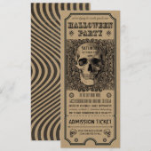 Halloween Party Ticket Uitnodigingen Steampunk Kra (Voorkant / Achterkant)