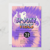 Halloween Party Tie Dye Ghost Spooky Vibes Kaart (Voorkant)