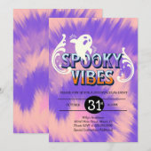 Halloween Party Tie Dye Ghost Spooky Vibes Kaart (Voorkant / Achterkant)