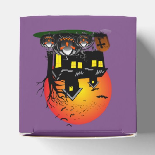 Halloween Party Time in Paars Bedankdoosjes (Bovenkant)