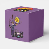 Halloween Party Time in Paars Bedankdoosjes (Achterkant)