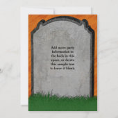 Halloween Party | Tombstone Grave Skull Crossbones Kaart (Achterkant)