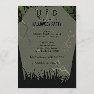 Halloween Party Tombstone Kaart