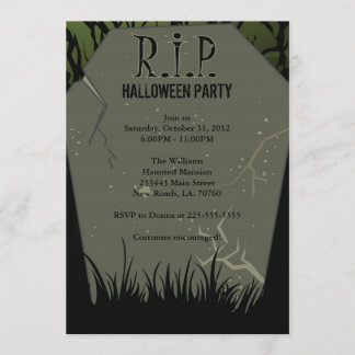 Halloween Party Tombstone Kaart