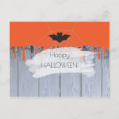 Halloween Party "Treat or Trick" Loft Modern Aankondigingskaart (Achterkant)