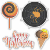 Halloween Party "Treat or Trick" magneetkaart Sticker (Voorkant)