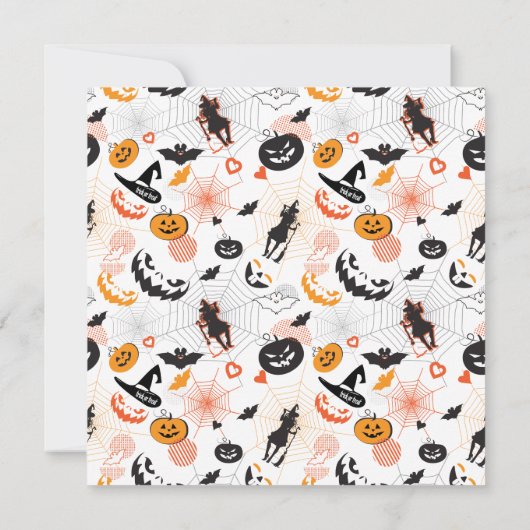 Halloween Party Trendy Design Save The Date (Achterkant)