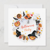 Halloween Party Trendy Design Save The Date (Voorkant)
