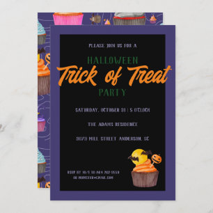 Halloween Party Trick of Treat Cute Sweet Kaart