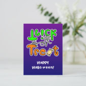 Halloween Party Trick or treat Briefkaart (Staand voorkant)