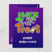 Halloween Party Trick or treat Briefkaart (Voorkant / Achterkant)