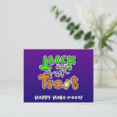 Halloween Party Trick or treat Briefkaart (Staand voorkant)