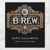Halloween Party Trick or treat Eyeballs Wijnlabel Wijn Etiket (Enkel label)