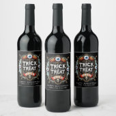 Halloween Party Trick or treat Eyeballs Wijnlabel Wijn Etiket (Flessen)
