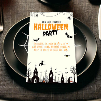 Halloween Party Trick or treat Invitation Kaart