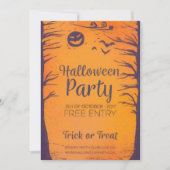 Halloween Party Trick or Treat Invitations Kaart (Voorkant)