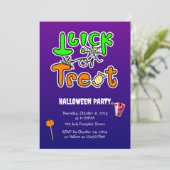 Halloween Party Trick or treat Kaart (Staand voorkant)