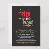 Halloween Party Trick or treat Party Uitnodigen Kaart (Voorkant)