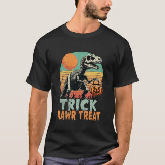 Halloween Party Trick Rawr Behandel enge Trex Dino T-shirt