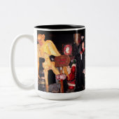 Halloween party tweekleurige koffiemok (Links)