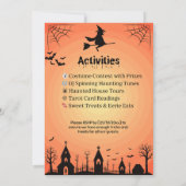 Halloween Party Typografie Modern Instant Download Kaart (Achterkant)