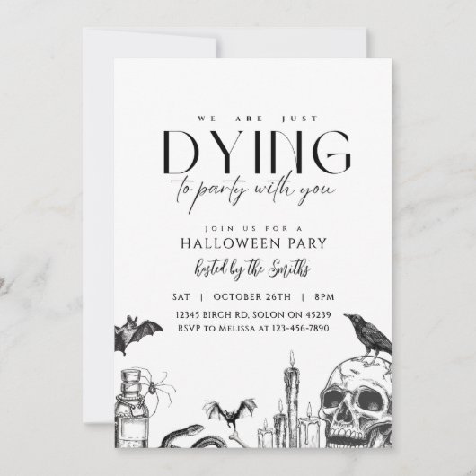 Halloween Party Uitnodiging (Voorkant)