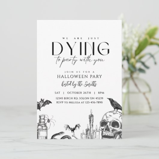 Halloween Party Uitnodiging (Staand voorkant)