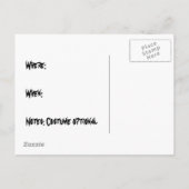 Halloween party uitnodiging briefkaart (Achterkant)