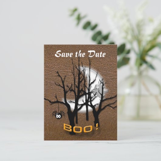 Halloween Party Uitnodiging Briefkaart (Staand voorkant)