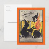 Halloween Party Uitnodiging Briefkaart (Voorkant / Achterkant)