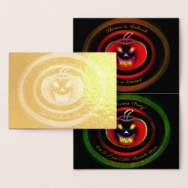 Halloween Party Uitnodiging Folie Kaart