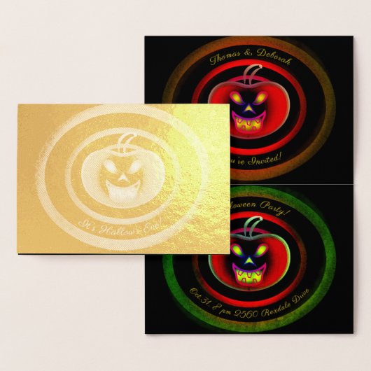 Halloween Party Uitnodiging Folie Kaart (Display)