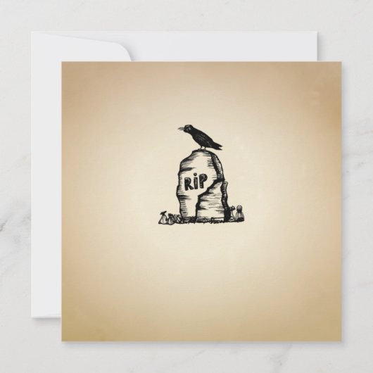 Halloween Party Uitnodiging  Gothic Bats (Achterkant)