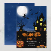 Halloween Party uitnodiging, Halloween Kostuum Dee Kaart (Voorkant / Achterkant)