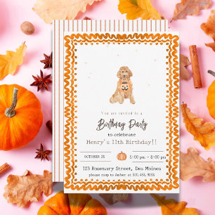 Halloween Party Uitnodiging hond Halloween estheti