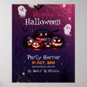 Halloween Party Uitnodiging, Horror Party Hallowee Poster (Voorkant)