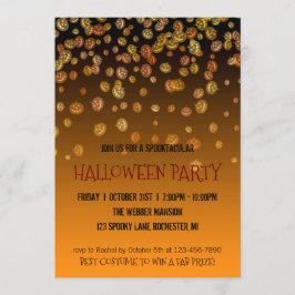 Halloween party uitnodiging Jack O' lantaarn regen