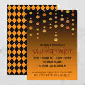Halloween party uitnodiging jack o' lantaarn snare (Voorkant / Achterkant)