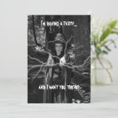 Halloween party-uitnodiging kaart (Staand voorkant)