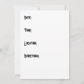 Halloween party-uitnodiging kaart (Achterkant)