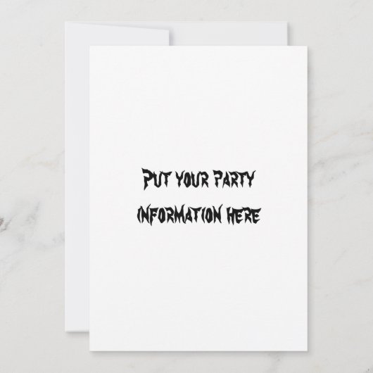 Halloween party-uitnodiging kaart (Achterkant)