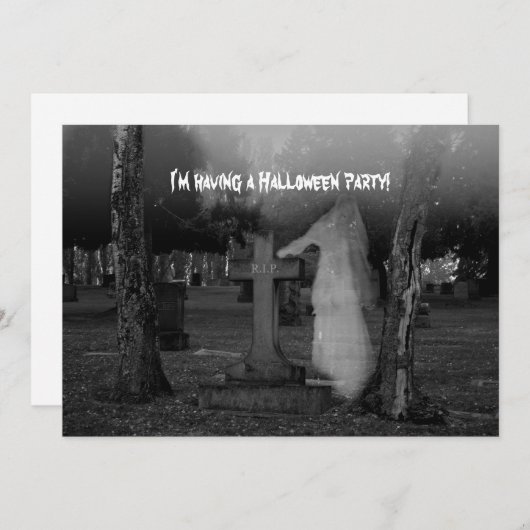 Halloween party-uitnodiging kaart (Voorkant / Achterkant)