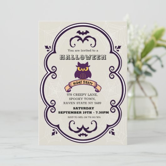  Halloween Party-uitnodiging Kaart (Staand voorkant)