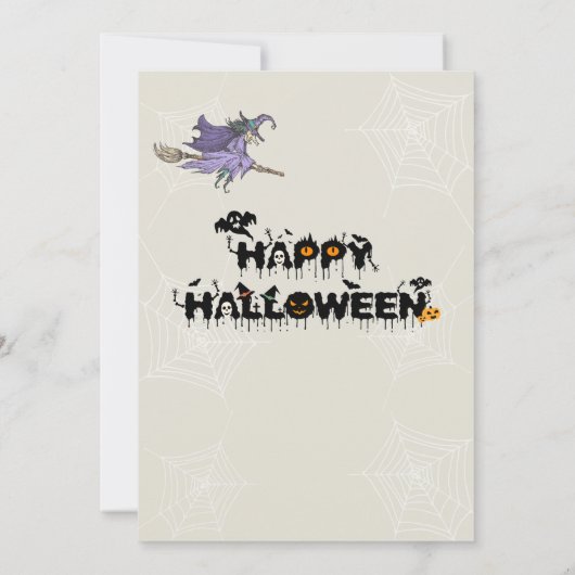  Halloween Party-uitnodiging Kaart (Achterkant)